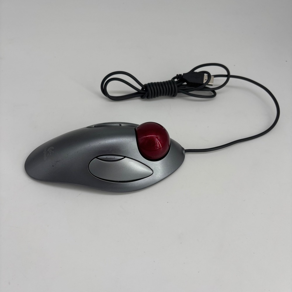 Logitech Ergonomic Trackman Marble Mouse Gray USB Wired T-BC21
